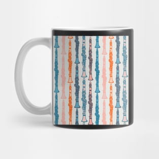 Clarinet parade pattern in vintage colours Mug